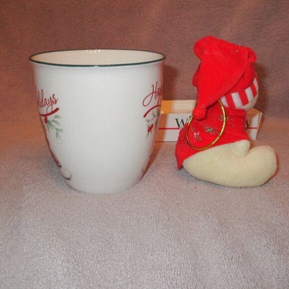 Pfaltzgraff Winterberry Christmas Mug & Teddy Bear Ornament Holiday Gift Set NEW - Picture 5 of 12